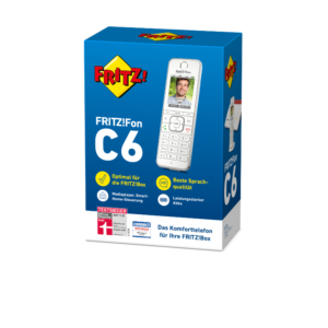 RS2554 AVM FRITZ Fon C6 Pack Shot left DE hpr