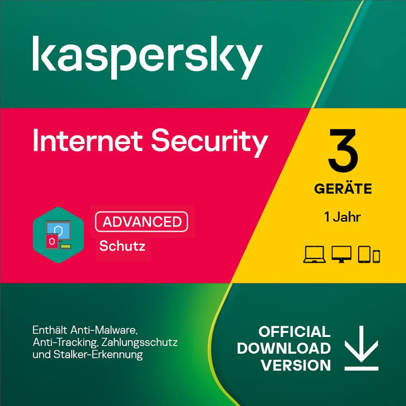 Kaspersky Internet Security 3 Geräte 1 Jahr
