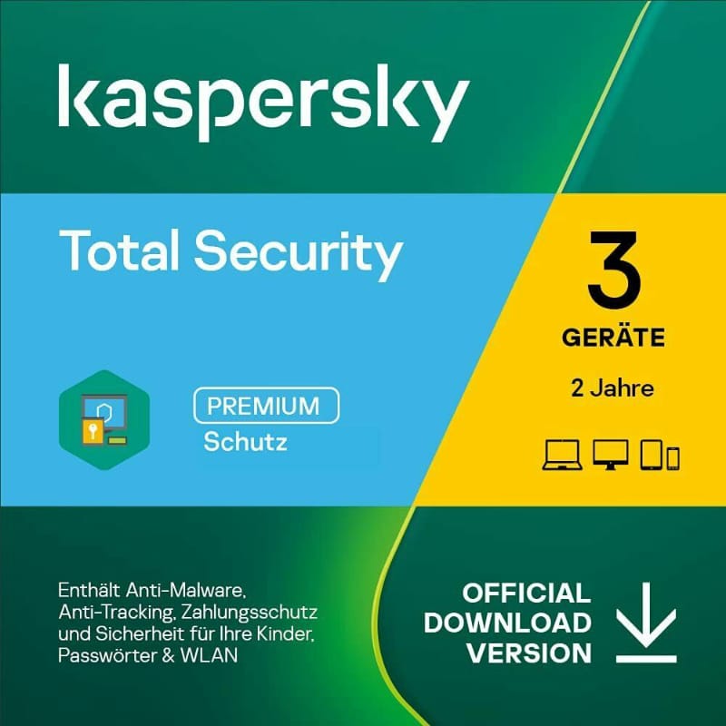 Kaspersky Total Security 3 Geräte 2 Jahre