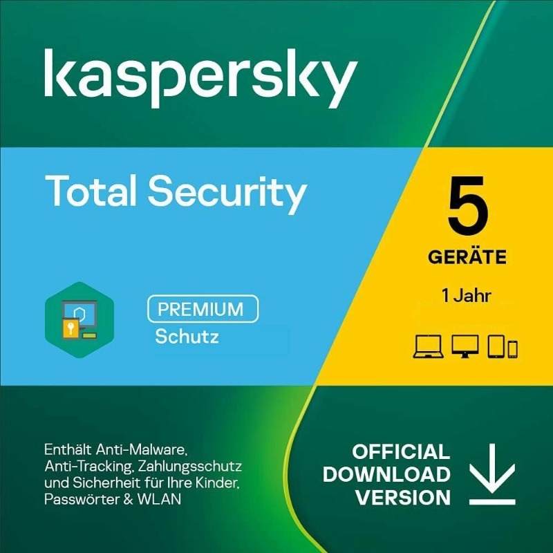 Kaspersky Total Security 5 Geräte 1 Jahr