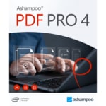 Ashampoo PDF PRO 4 Front Ashampoo PDF PRO 4 Produktfoto Hände bei Tastatureingabe Laptop